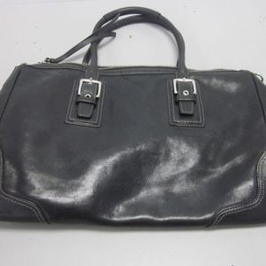 Coach Black Handbag With Pink Interior tote bag w/COA.
